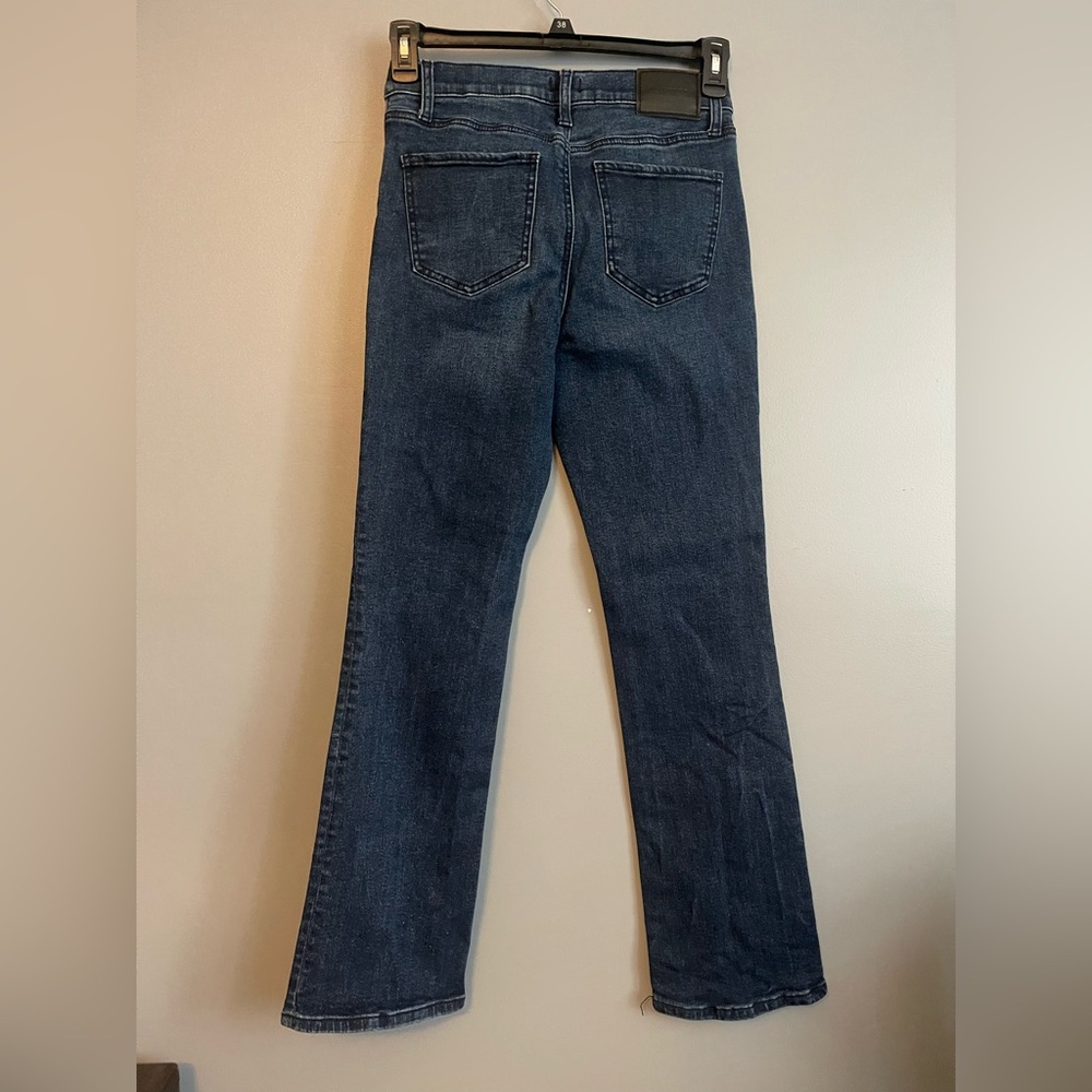 NWOT Express Dark Blue Bootleg Leg Jeans - Picture 2 of 5